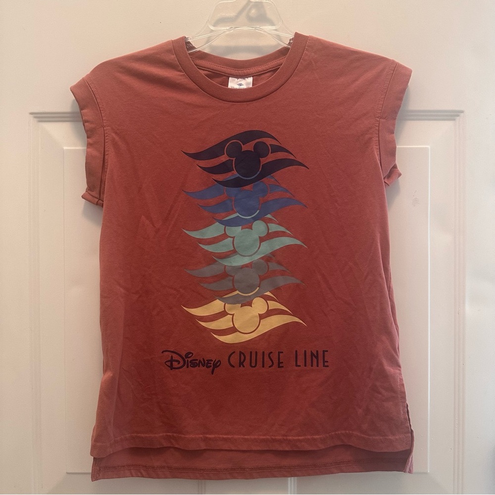 Disney Cruise Line DCL Women’s XS Sleeveless TShirt Mauve/ Pink NWOT